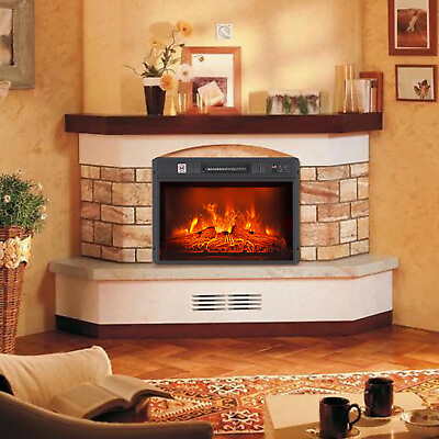 #ad 23quot; Embedded Electric Fireplace Insert Heater with LED Flame Effect Remote Home $89.90