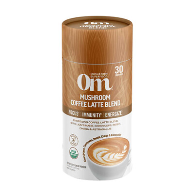 #ad Mushroom Coffee Latte Blend 8.47 Oz By Om Mushrooms $30.85