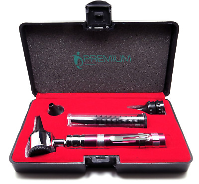 #ad Limited Edition ENT Otoscope Pink Handle 14 Speculas Examination Set $19.99