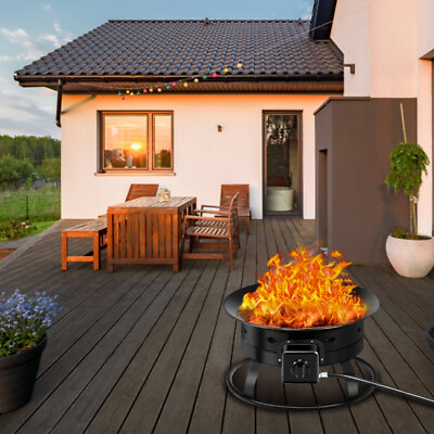 #ad 19quot; Portable Propane Outdoor Gas Fire Pit W Cover amp; Carry Kit Outdoor 58000 BTU $123.73