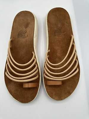 #ad Ancient Greek Hypatia Comfort Natural Leather Hypatia Toe Sandals Sz 41 US 10 $59.99