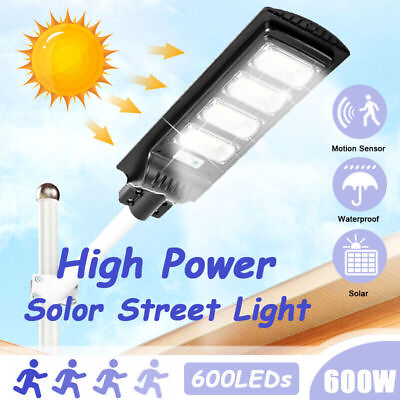 #ad 600W LED Solar Light Motion Sensor Waterproof 6500K Outdoor Garden Street Lamp $71.00