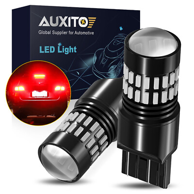#ad AUXITO 7443 7444 Red LED Bulb Brake Tail Stop Parking Light 7440 T20 Bright 48H $13.99