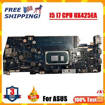 #ad FOR ASUS ZENBOOK 14 13 UX425EA UX325EA UX425E MOTHERBOARD I5 I7 CPU 8G 16G RAM $379.00