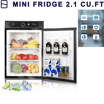 #ad Propane Refrigerator 2.1 Cu.Ft 3 Way Fridge LPG 110V 12V Quiet Gas Refrigerator $409.49
