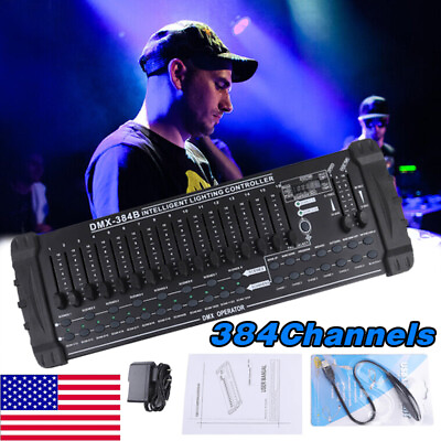 384 Lighting Controller Mixer Stage Moving Head Beam Console DMX 512 Controller $72.99