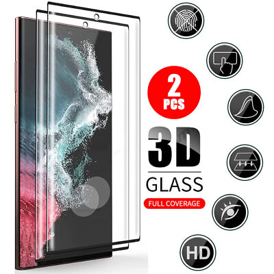 #ad 2 Pack Tempered Glass Screen Protector For Samsung Galaxy S23 S22 S21 S20 S10 $1.89