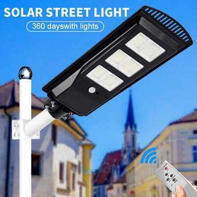 #ad Waterproof 99000000LM LED Solar Street Light Dust to Dawn Parking Lot Road Lamp $75.91