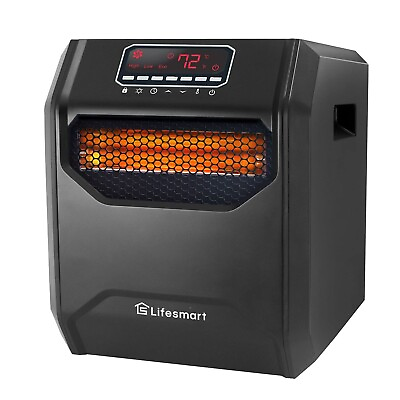 #ad LifeSmart LifePro 1500W 6 Element Infrared Large Room Space Heater w Remote $115.20