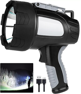 #ad Rechargeable Spotlight Flashlights LED Super Bright Handheld 900000 High Lumens $36.89