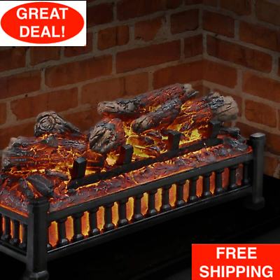 #ad Electric Fireplace Logs LED Technology Powers Fake Wood Insert Home Decor Rustic $49.99