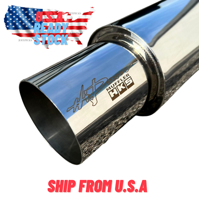 #ad NEW OEM Outlet 4.0quot; Inlet 2.5quot; HKS UNIVERSAL SINGLE EXHAUST MUFFLER SHIP FROM US $105.99