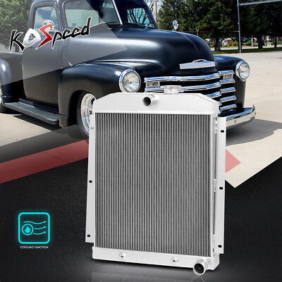#ad 3 Row Core Aluminum Racing Cooling Radiator for 47 54 Chevy Pickup Suburban L6 $149.99