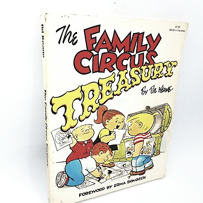#ad Signed: The Family Circus Treasury by Bil Keane 1977 First Edition Softcover $89.00