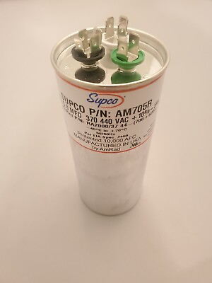 #ad BRAND NEW AM705R AMERICAN MADE CAPACITOR FROM SUPCO 70 5 MFD X 440 V $19.99