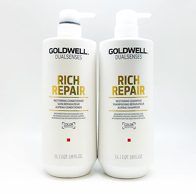 #ad Goldwell Rich Repair Restoring Shampo amp; Conditioner Duo Liter New Pack $48.36