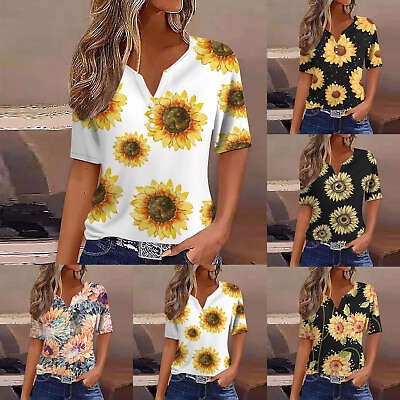 #ad Women#x27;s Summer Dress Sunflower Print Dress Slim Fit Long Skirt ZF $16.03