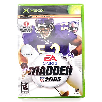 #ad Madden NFL 2005 Microsoft Xbox 2004 Brand New Factory Sealed $19.00