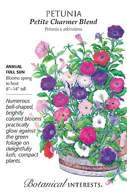 #ad Petite Charmer Blend Petunia Seeds Botanical Interests 50Mg $1.99