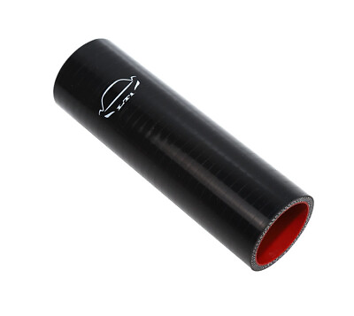 #ad 6quot; Length 4 Ply Reinforced 1.5quot; ID Straight Coupler Silicone hose Coolant BLACK $10.99