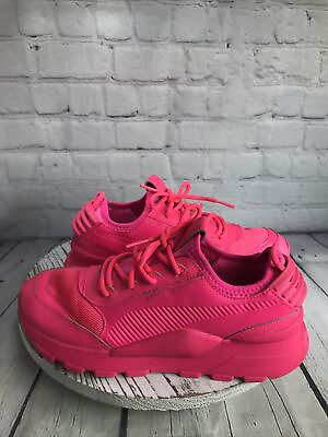#ad Puma Girls Sneakers RS 0 SOUND Size 7C Neon Pink Low Top GS Athletic $10.00
