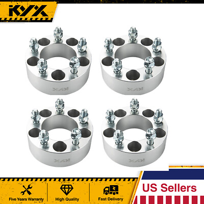 #ad 4 2quot; 50mm Wheel Spacers 5x4.5#x27;#x27; 1 2quot;x20 thread for Jeep Wrangler Ford Mustang $85.49