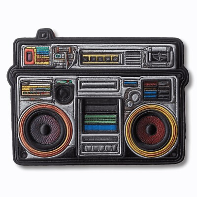 #ad Boom Box Patch Iron On Applique Retro Radio Hip Hop Cassette Tape Music Badge $4.87