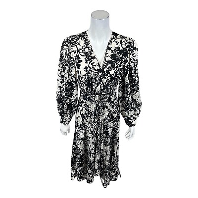#ad Susan Graver Occasions Regular Printed Woven Jacquard Wrap Dress X Large Size $25.00