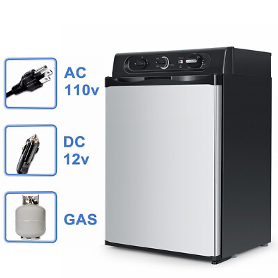 #ad 2.1 Cu Ft Propane Gas Refrigerator DC 12V AC 110V LPG 3 Way Cooler Camper RV $499.99