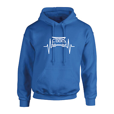 #ad Heartbeat CAMPERVAN Hoodie Mens Womens Camping Offensive Comedy Funny Joke Fun GBP 29.95