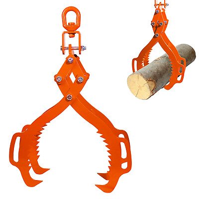 #ad 4 Claw Log Lifting Tongs Heavy Duty Steel Grapple Timber Claw Felling Grabber $116.59