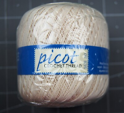 #ad Picot Crochet Thread Size 30 Beige 3 Ply 400 Yards $5.00