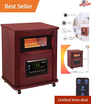 #ad Efficient Infrared Quartz Cabinet Heater with Remote amp; Adjustable Thermostat $145.97
