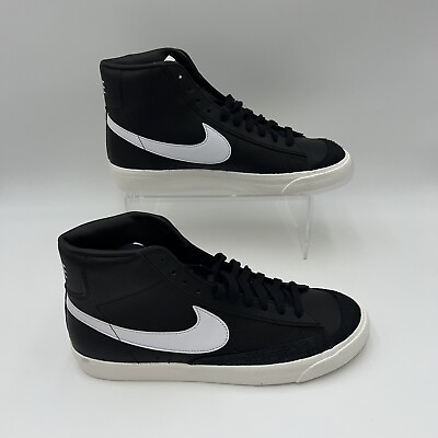 #ad Men#x27;s Sz 10.5 Nike Blazer Mid #x27;77 Vintage Retro Black Sail New Shoes BQ6806 002 $55.19