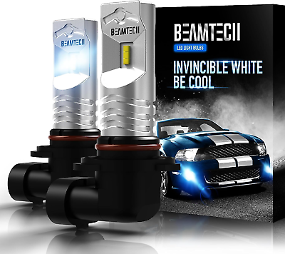 #ad BEAMTECH H10 Led Fog Light Bulb9145 9140 CSP Chips 6500K 800 Lumens Xenon White $35.96