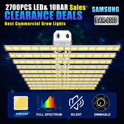 #ad 800W Spider Dimmable LED Grow Lights Full Spectrum 10Bar Commercial Medical Lamp $439.25