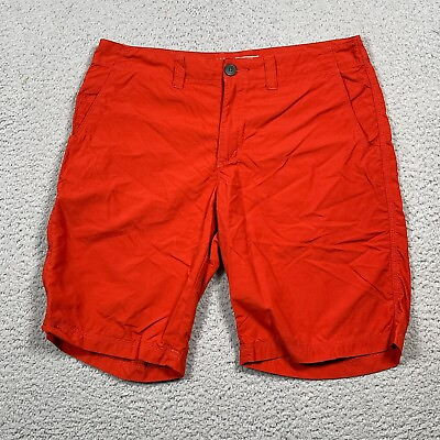 #ad Mountain Hard Wear Men#x27;s Shorts Red 32 Regular Flat Front Outdoor Hiking Nylon $22.00