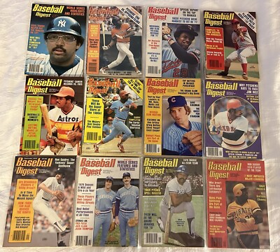 #ad 1978 Baseball Digest Complete Year 12 Issues NEWSSTAND Reggie SEAVER Carew RICE $80.99
