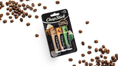 #ad Chapstick Coffee Collection Lip Balm 3 Pack NEW Latte Macchiato Mint Mocha RARE $9.95