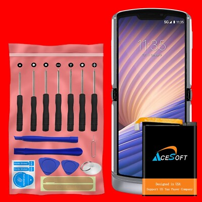 #ad Large Power 1355mAh Main Battery Tool for Motorola razr 5G 2020 XT2071 Phones $56.33