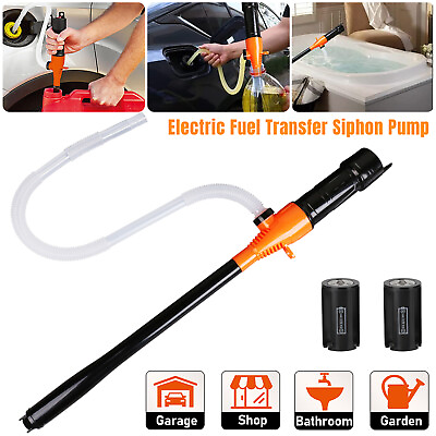 #ad Electric Liquid Fuel Transfer Siphon Pump Battery Powered Gas Oil Water Tank US $19.48