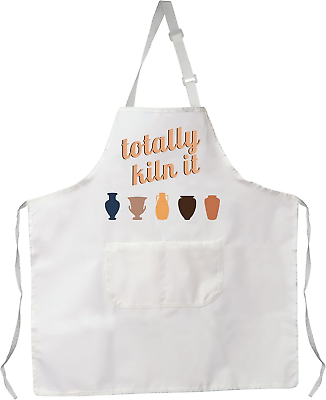 #ad Totally Kiln It Apron Ceramic Artist Gifts Ceramic Pottery Apron Pottery Lover G $18.77