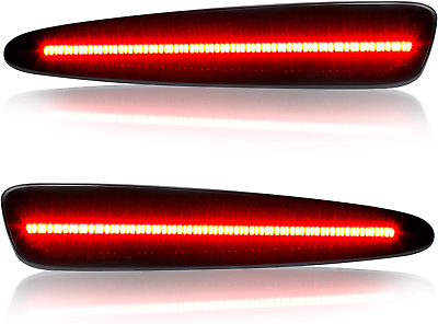 #ad NDRUSH Smoked LED Side Marker Lights Rear Bumper Sidemarker Lamp Compatible with $46.99
