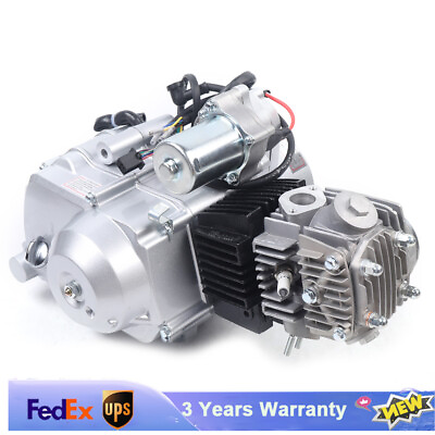 #ad 125cc Semi Auto Engine Motor 4 Speed W Reverse Fit Pit Atv Quad Bike Go Kart $331.55