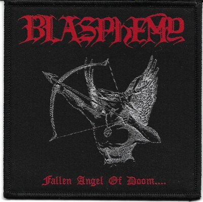 #ad BLASPHEMY FALLEN ANGEL OF DOOM... WOVEN PATCH BLACK BORDERS $9.88
