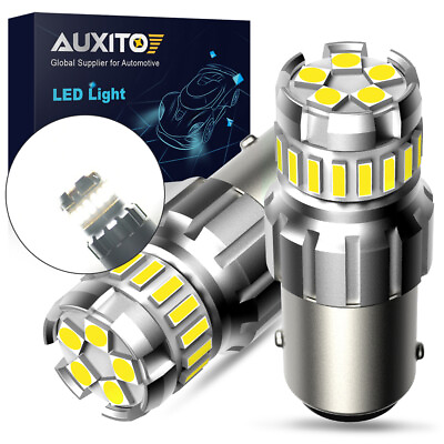 #ad 2X 1156 7506 LED Reverse Backup Light Bulbs 6500K White Bright Canbus Error Free $11.99