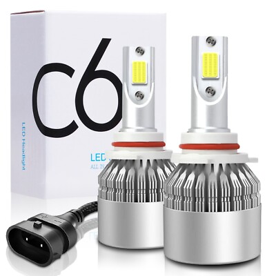 #ad 2x 9145 9140 H10 LED Headlight Fog Light Bulbs 100W 20000LM 9005 HB3 Hi Low Beam $11.99