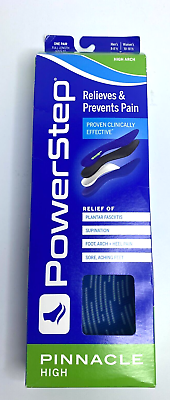 #ad Powerstep Full Length Orthotics Arch Heel Support Insole PINNACLE HIGH Size E $25.00