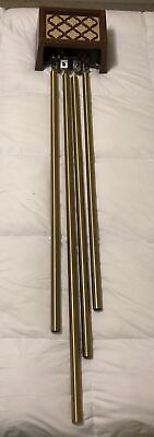#ad Nutone 4 Tube Wood Look Door Chime With Brass Tubes 1980’s $240.00