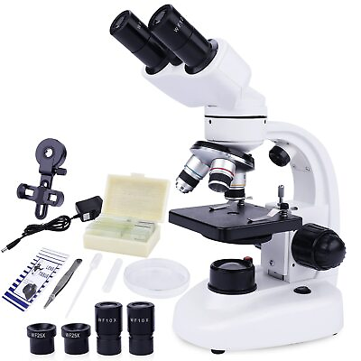 #ad 40X 1000X Binocular Microscope for Adults with Microscope Slides Phone Holder... $185.33